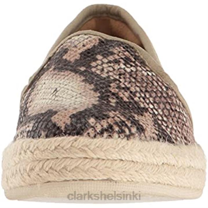 naisten azella theoni slip-on loafer clarks beige synteettinen käärmeprintti Clarks naiset 2DHN2583 beige synteettinen käärmeprintti