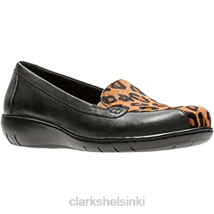 naisten bayou q loafer clarks leopard prt kampa Clarks naiset 2DHN1663 leopardi prt kampa