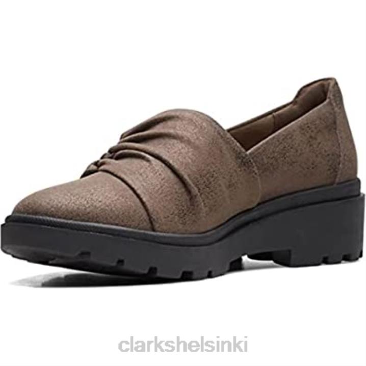 naisten calla tyylinen loafer litteä pronssi metallinen synteettinen clarks Clarks naiset 2DHN198 pronssimetallinen synteettinen