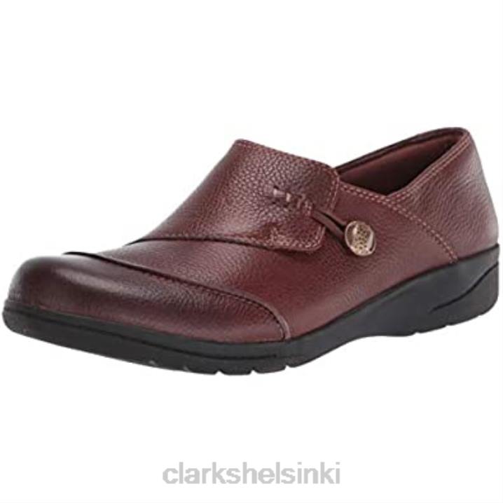 naisten cheyn misha loafer flat tummanruskea nahka clarks Clarks naiset 2DHN1710 tummanruskea nahka