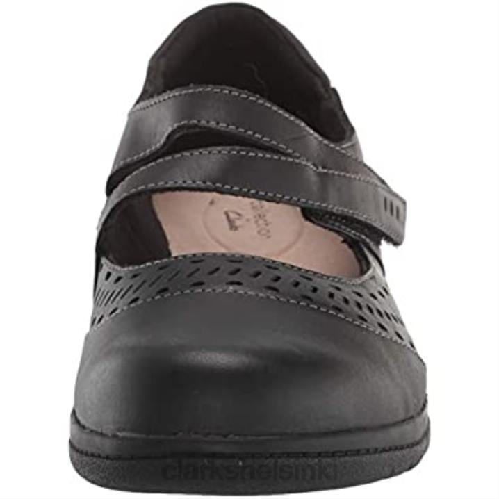 naisten cheyn o nyx-laivaston tummutetut nahkaiset clarkit Clarks naiset 2DHN2183