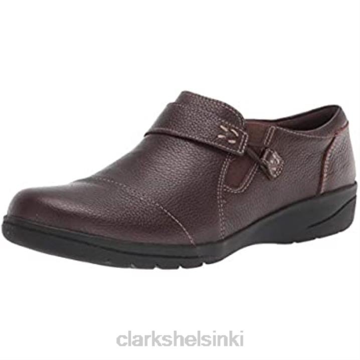 naisten cheyn o nyx-musta rullanahka clarks tummanruskea rullanahka Clarks naiset 2DHN2285 tummanruskeaa tummanruskeaa nahkaa