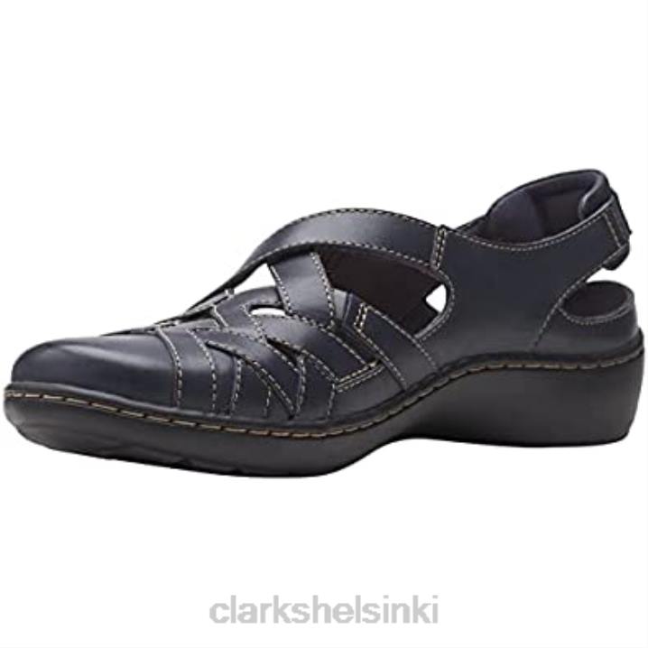 naisten cora dream loafer litteät laivastonsiniset nahkaiset clarksit Clarks naiset 2DHN286