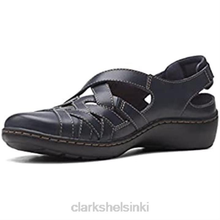 naisten cora dream loafer litteät laivastonsiniset nahkaiset clarksit Clarks naiset 2DHN286