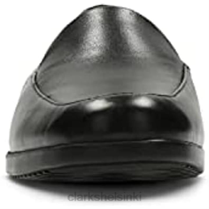 naisten loafer flats kengät georgia musta nahka clarks Clarks naiset 2DHN669