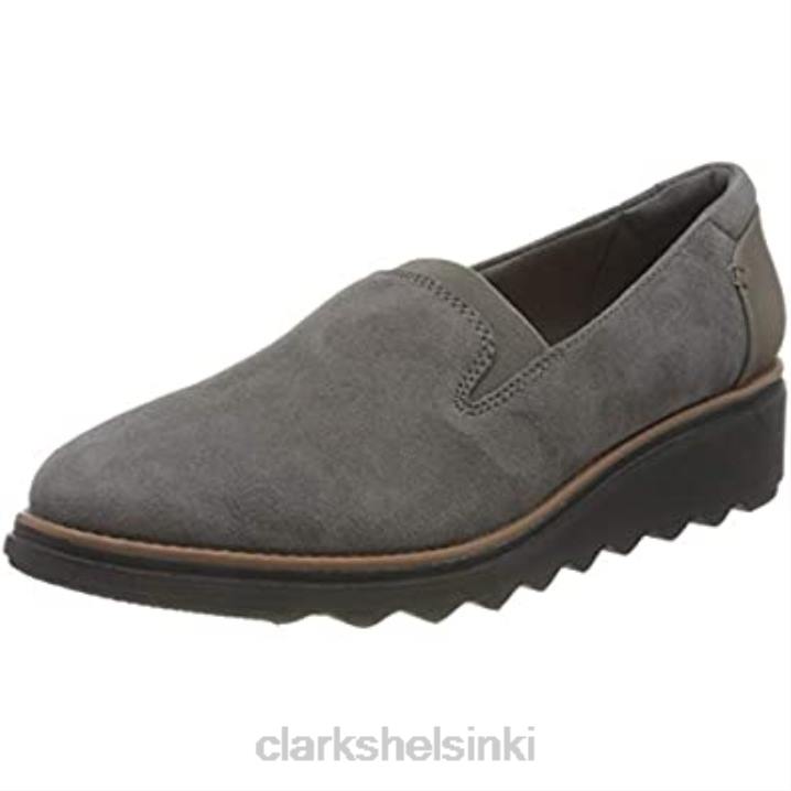 naisten sharon dolly loafer clarks harmaa mokka w dark tan world Clarks naiset 2DHN309 harmaa mokka tummanruskea maailma