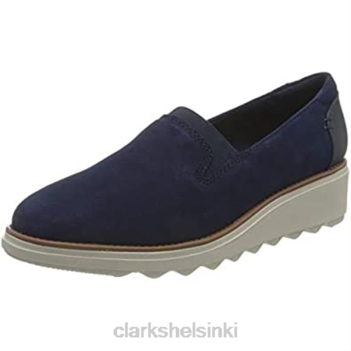 naisten sharon dolly loafer clarks tummansininen mokka Clarks naiset 2DHN343 tummansininen mokka
