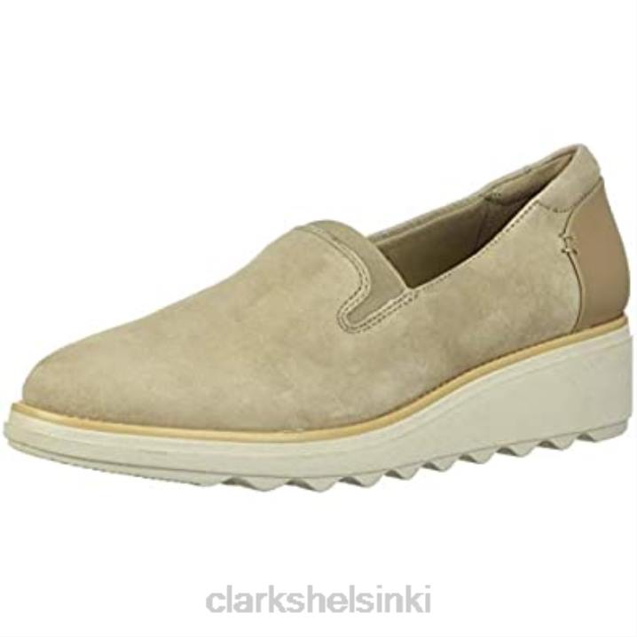 naisten sharon dolly loafer hiekka mokkanahka clarks Clarks naiset 2DHN2822 hiekka mokka