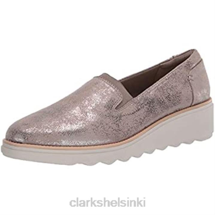 naisten sharon dolly loafer tinametalliset tekstiilit Clarks naiset 2DHN2318 tinametallinen tekstiili