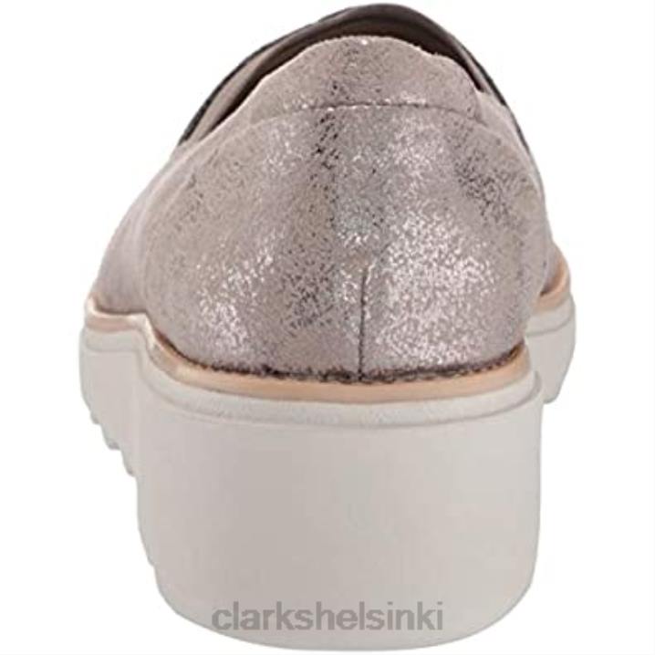 naisten sharon dolly loafer tinametalliset tekstiilit Clarks naiset 2DHN2318 tinametallinen tekstiili