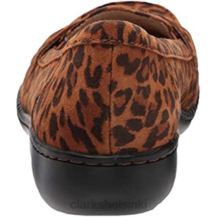 naisten tuhkakuplakuplaloafer tummanruskeat leopardiklarkit Clarks naiset 2DHN2174 tummanruskea leopardi