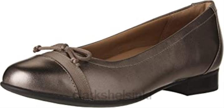 pebble metallic nahka clarks naisten un poskipuna loafer Clarks naiset 2DHN2955 pebble metallinen nahka