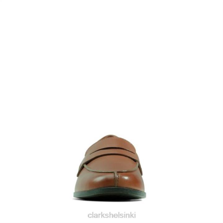 tan nahka clarks hamble loafer tan nahka Clarks naiset 2DHN5083 ruskea nahka