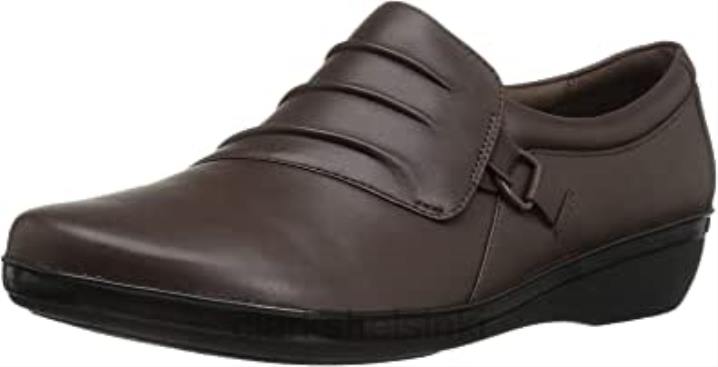 tummanruskeat nahkaiset naisten everlay heidi -loafer clarks Clarks naiset 2DHN556 tummanruskeaa nahkaa
