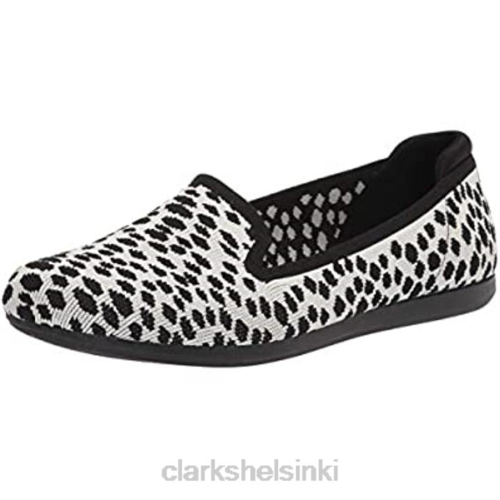 valkoinen musta korkoneuloa naisten carly unelma loafer clarks Clarks naiset 2DHN2956 valkoinen musta intressineule