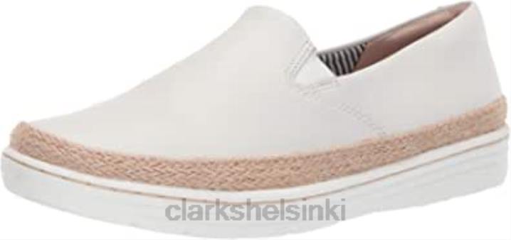 valkoiset nahkaiset naisten marie pearl loafer clarks Clarks naiset 2DHN692 valkoista nahkaa