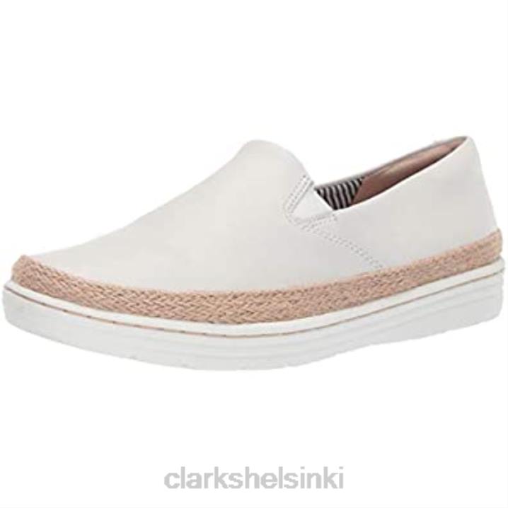valkoiset nahkaiset naisten marie pearl loafer clarks Clarks naiset 2DHN692 valkoista nahkaa