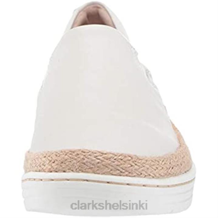 valkoiset nahkaiset naisten marie pearl loafer clarks Clarks naiset 2DHN692 valkoista nahkaa