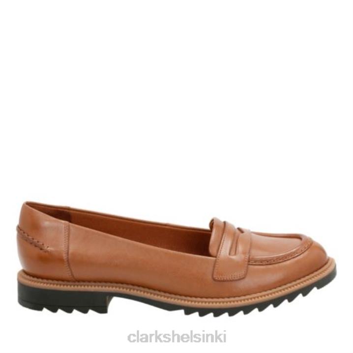 clarks griff milly tan nahkaa Clarks naiset 2DHN3874 ruskea nahka
