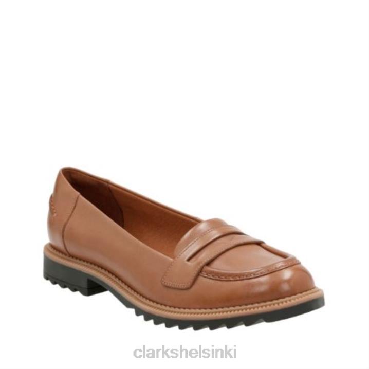 clarks griff milly tan nahkaa Clarks naiset 2DHN3874 ruskea nahka