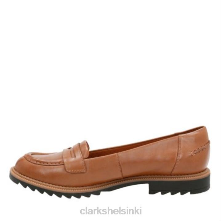 clarks griff milly tan nahkaa Clarks naiset 2DHN3874 ruskea nahka