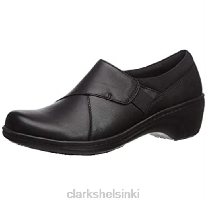 clarks mustat nahkaiset naisten korkeat kengät Clarks naiset 2DHN169 musta nahka
