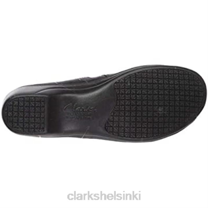 clarks mustat nahkaiset naisten korkeat kengät Clarks naiset 2DHN169 musta nahka