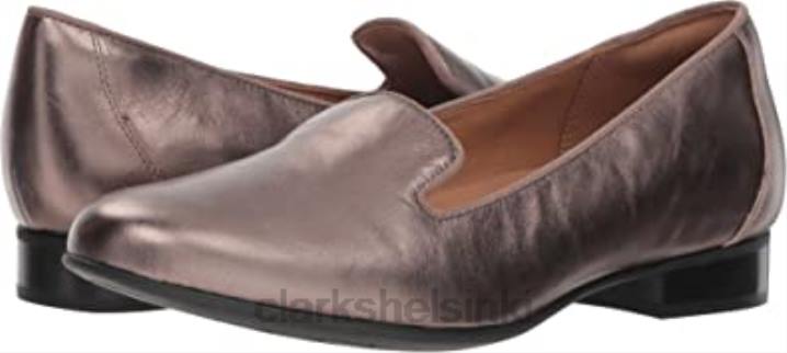 clarks un blush step naisille pebble metallinen nahka Clarks naiset 2DHN2930 pebble metallinen nahka
