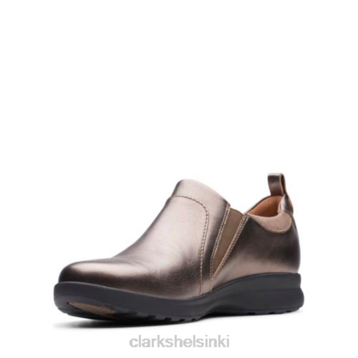clarks un koristaa vetoketjulla metallia Clarks naiset 2DHN4034 kivimetallinen
