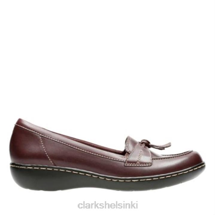 clarks viininpunainen nahka tuhkakupla Clarks naiset 2DHN3985 viininpunainen nahka