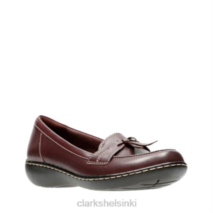 clarks viininpunainen nahka tuhkakupla Clarks naiset 2DHN3985 viininpunainen nahka
