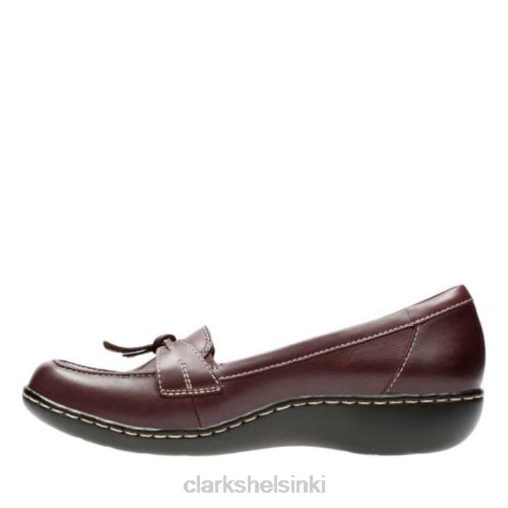 clarks viininpunainen nahka tuhkakupla Clarks naiset 2DHN3985 viininpunainen nahka