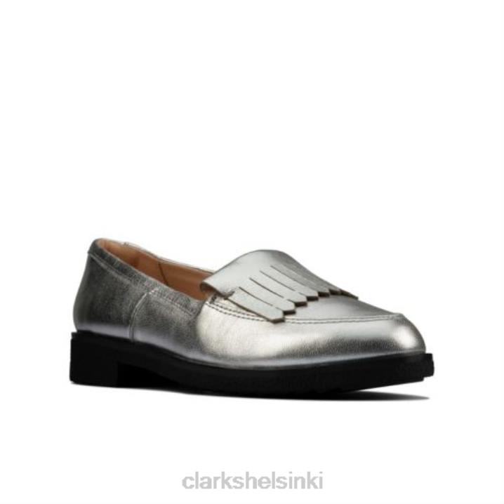 hopea metallinen clarks griff kiltti Clarks naiset 2DHN3987 hopea metalli