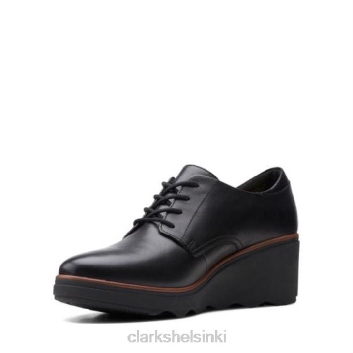 musta nahkainen mazy hyannis clarks Clarks naiset 2DHN3988 musta nahka