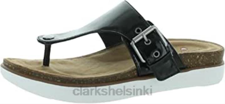 naisten elayne step white kiiltonahka clarks musta kiiltonahka Clarks naiset 2DHN183 musta kiiltonahka