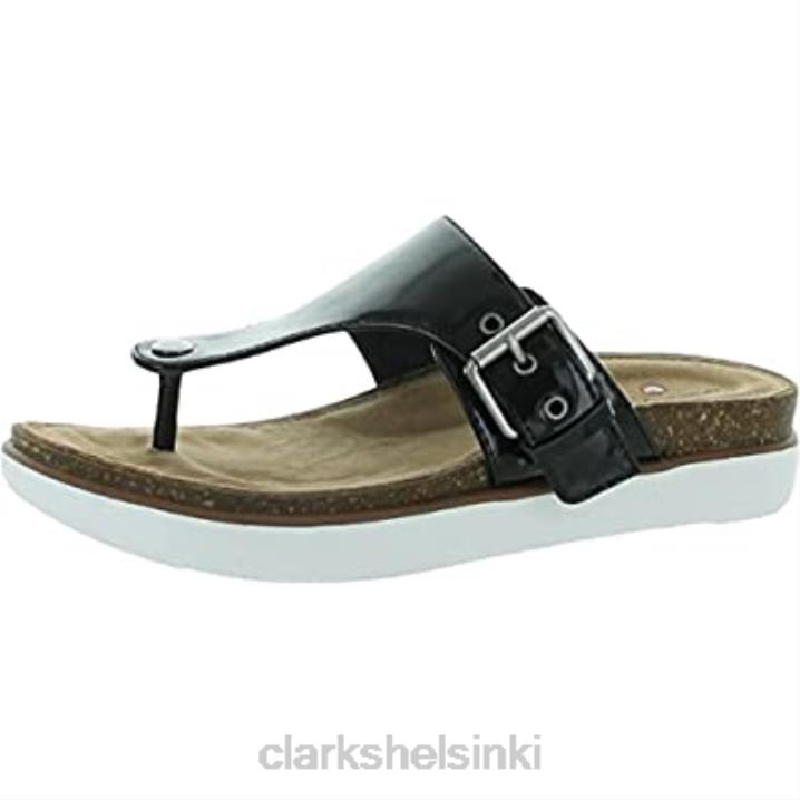 naisten elayne step white kiiltonahka clarks musta kiiltonahka Clarks naiset 2DHN183 musta kiiltonahka