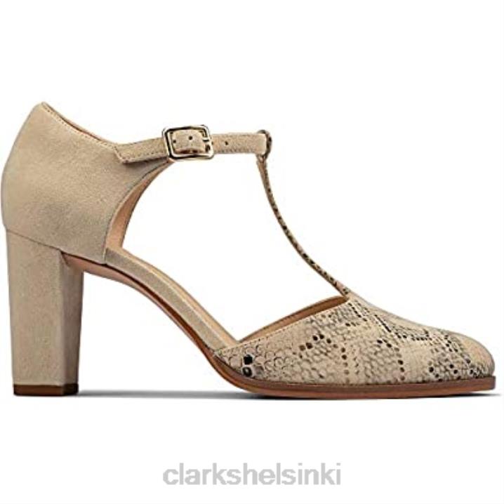 naisten kayl85 tbar 2 kengät taupe snake clarks Clarks naiset 2DHN1022 taupe käärme