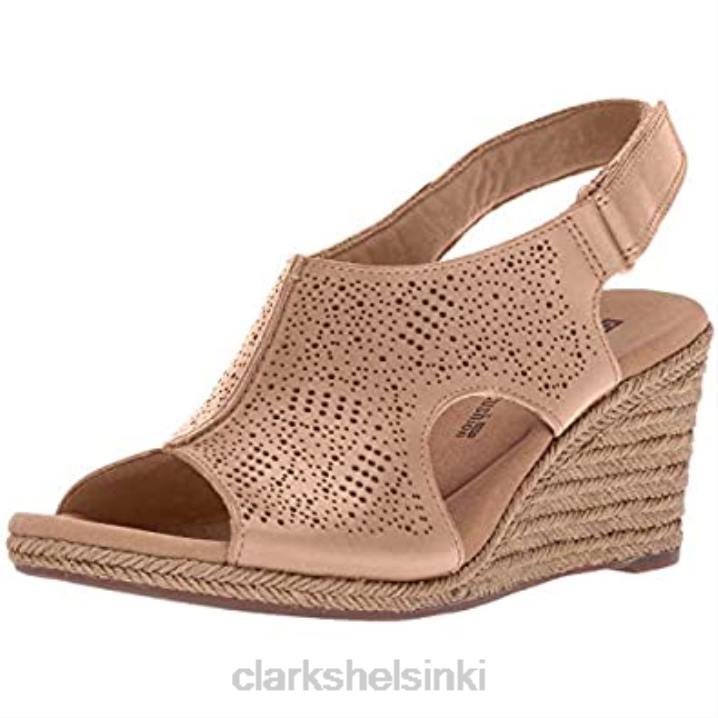 naisten lafley rosen platform clarks hiekkanahkaa Clarks naiset 2DHN1373 hiekka nahkaa