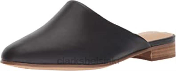 naisten puhdas poskipuna muuli musta nahka clarks Clarks naiset 2DHN918 musta nahka