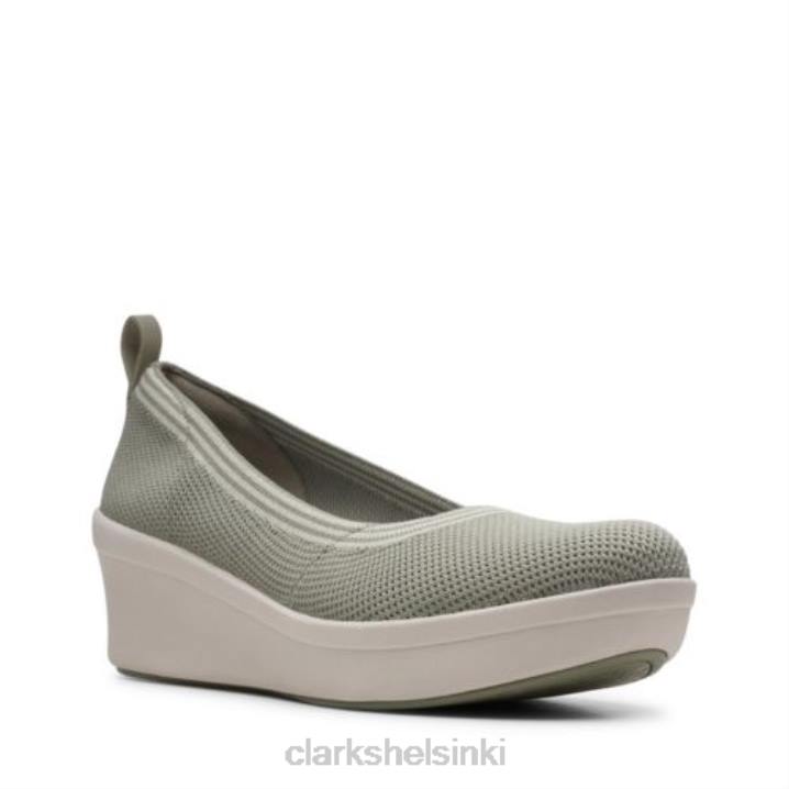 pölyinen oliivi tekstiili clarks step rose saniainen Clarks naiset 2DHN4035 pölyinen oliivitekstiili