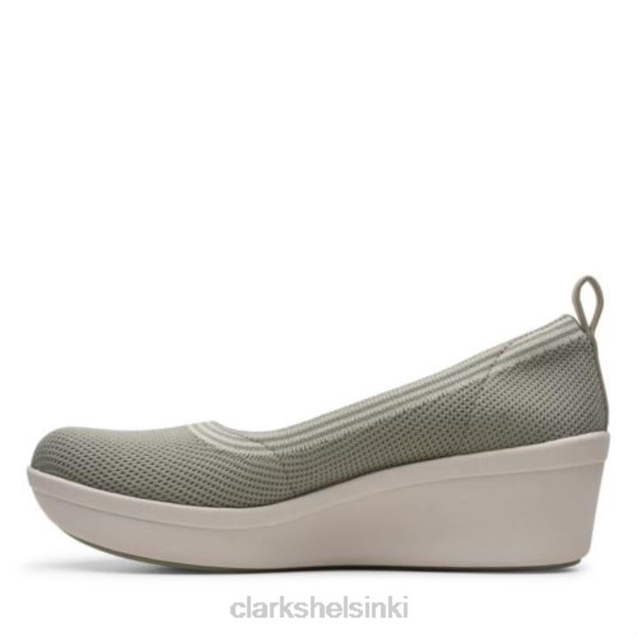 pölyinen oliivi tekstiili clarks step rose saniainen Clarks naiset 2DHN4035 pölyinen oliivitekstiili