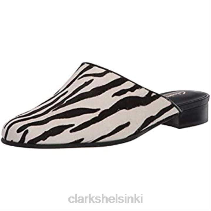 seepraeläinkuvioinen clarks naisten puhdas poskipunamuuli Clarks naiset 2DHN2803 seepra eläimen printti