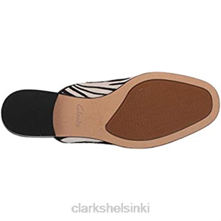seepraeläinkuvioinen clarks naisten puhdas poskipunamuuli Clarks naiset 2DHN2803 seepra eläimen printti