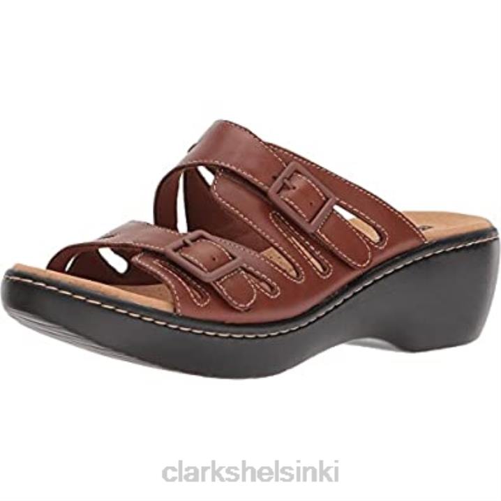 tummanruskea nahka clarks naisten delana liri alusta Clarks naiset 2DHN2864 tummanruskea nahka