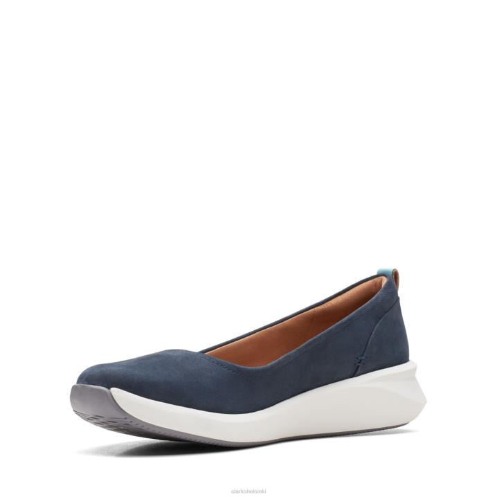 un rio vibe clarks navy nubuck Clarks naiset 2DHN3303 laivaston nubukki