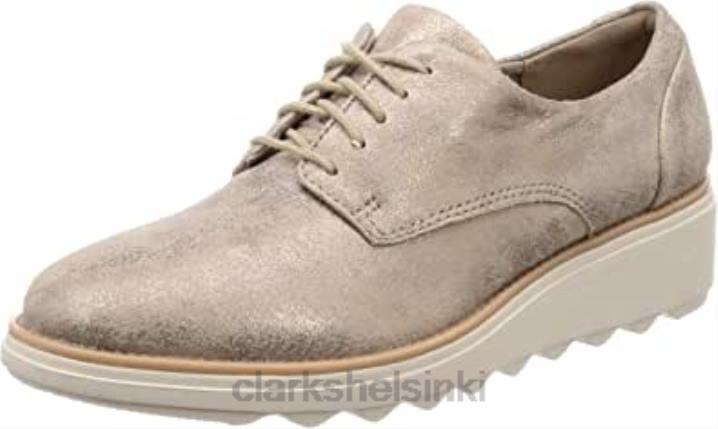 beige tinasta valmistettu naisten sharon crystal oxford clarks Clarks naiset 2DHN1036 beige tina