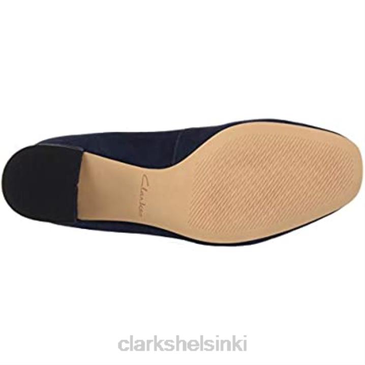 beige laivastonsininen mokkanahka laivastonsininen mokka clarks naisten läpinäkyvät ruusut suljetut varpaat Clarks naiset 2DHN275 beige laivastonsininen mokka