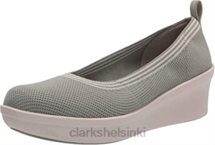 clarks pölyinen oliivi tekstiili naisten step rose saniainen pumppu Clarks naiset 2DHN2945 pölyinen oliivitekstiili