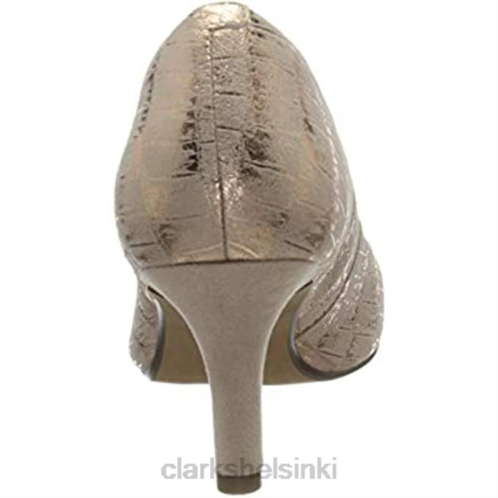 clarks pölyinen ruusu korko nahka naisten illeana tulppaani pumppu Clarks naiset 2DHN1809 pölyinen ruusuinen koronnahka