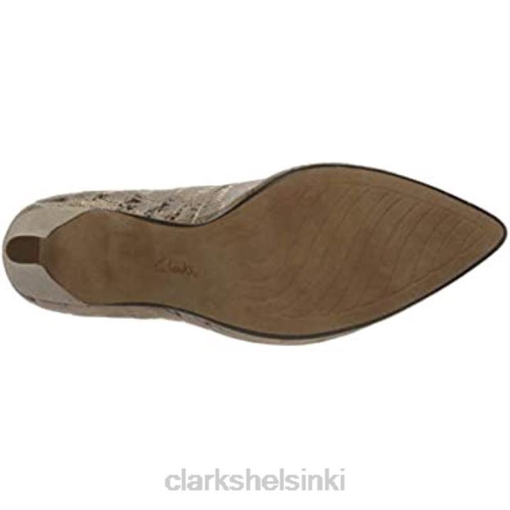 clarks pölyinen ruusu korko nahka naisten illeana tulppaani pumppu Clarks naiset 2DHN1809 pölyinen ruusuinen koronnahka